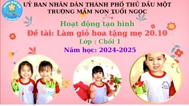 TH LÀM GIỎ HOA TẶNG MẸ 20.10