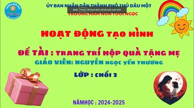 TH:  Trang trí hộp quà tặng mẹ