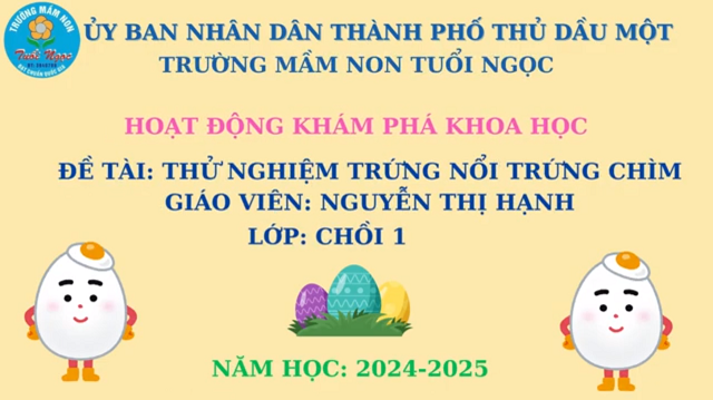 HĐTN:  "Trứng nổi trứng chìm"