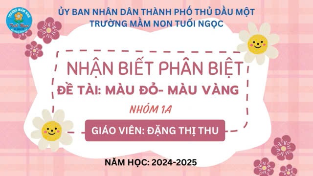 NBPB: MÀU ĐỎ - MÀU VÀNG