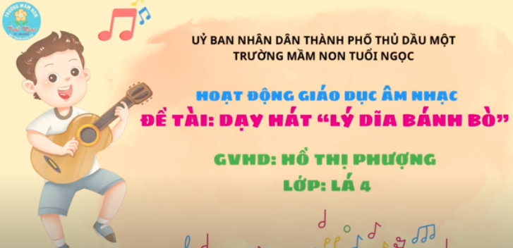 DẠY HÁT: "LÝ DĨA BÁNH BÒ" LÁ 4